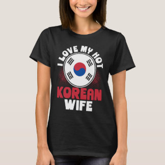 T-shirt Backprint J'aime ma femme coréenne chaude