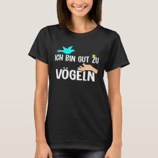 T-shirt Backprint Je suis bon avec les oiseaux