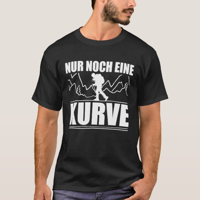 T-shirt Backprint Just one more curve Hiking and outdoors  (Devant)