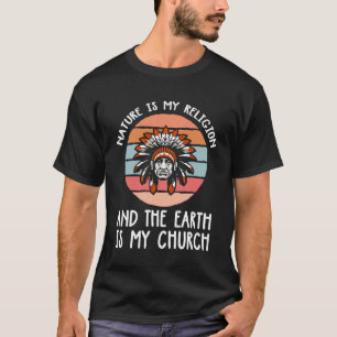 T-shirt Backprint La nature est ma religion et la terre es