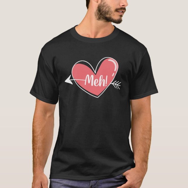 T-shirt Backprint Meh love arrow (Devant)