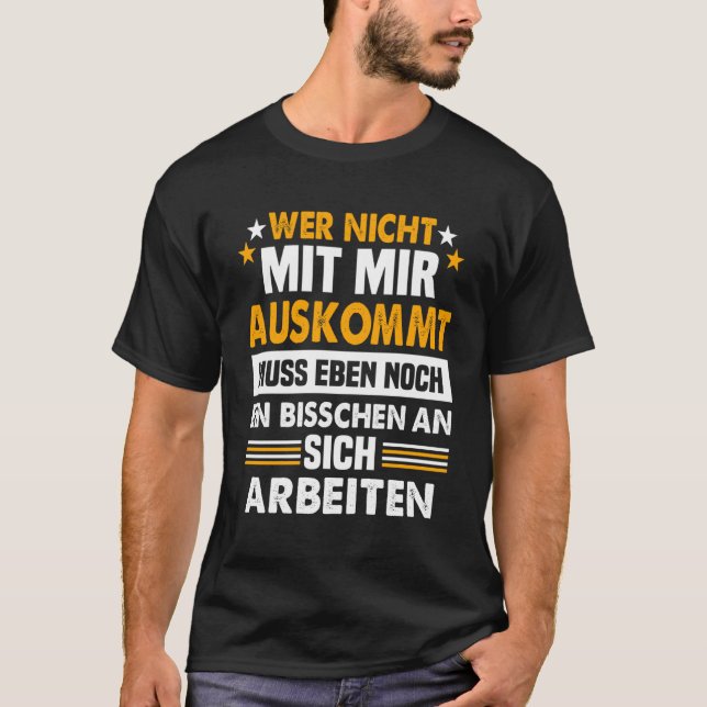 T-shirt Backprint Si vous ne vous entendez pas avec moi, v (Devant)