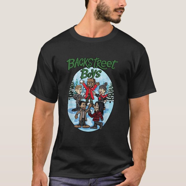 T-shirt Backstreet Boys Cartoon Noël (Devant)