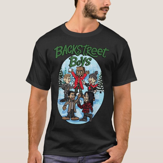 T-shirt Backstreet Boys - Noël du dessin animé (Devant)