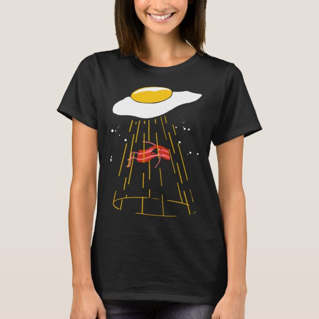 T-shirt Bacon and Eggs  Alien Kids Egg Crispy (Devant)