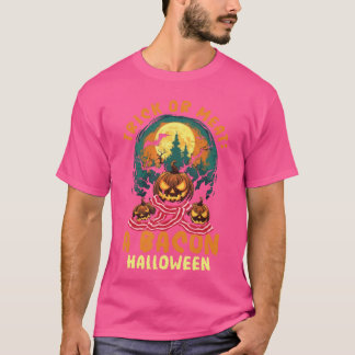 T-shirt Bacon Halloween Scary Trick Ou Traiter Petit Déjeu