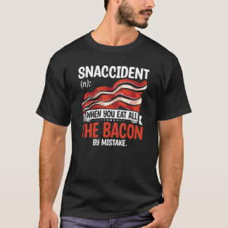 T-shirt Bacon Snaccident Bacon Cochon Porc Humour Hommes F