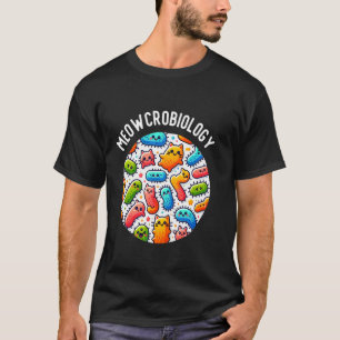 T-shirt Bactérie de chat drôle Meowcrobiologie Microbiolog