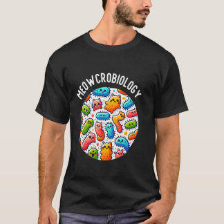 T-shirt Bactérie de chat drôle Meowcrobiologie Microbiolog