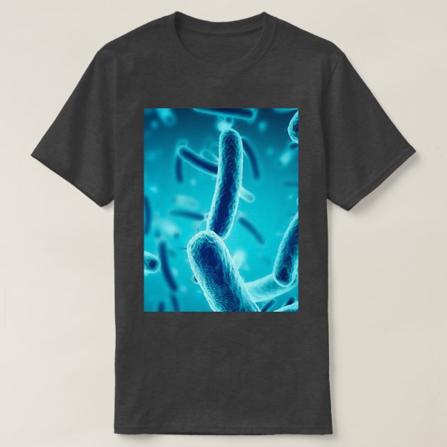 T-shirt BACTERIE DIAPOSITIVE MICROSCOPIQUE Science de la b (Design devant)