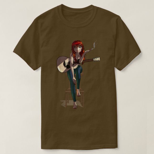 T-shirt Bad Anime Girl Japonaise Otaku Kawaii Vêtements An (Design devant)