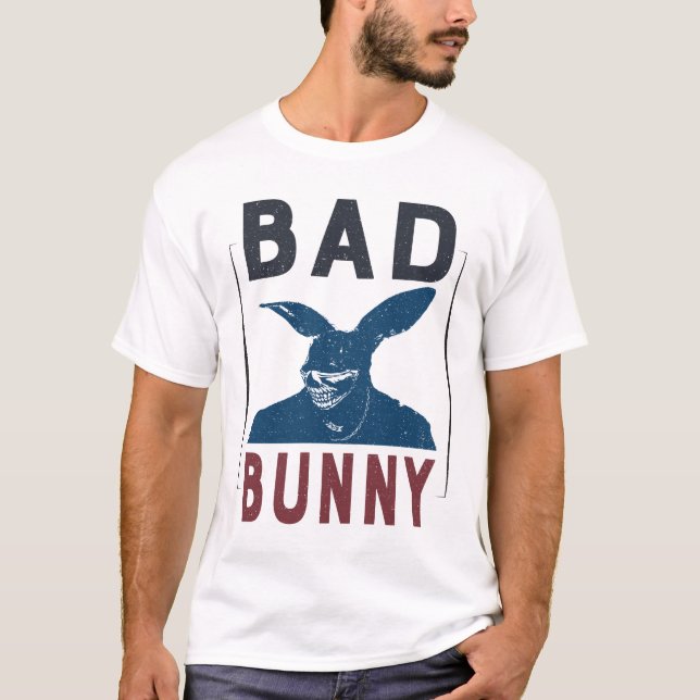 T-shirt Bad Bunny Funny Hip hop Des Idées De Conception De (Devant)