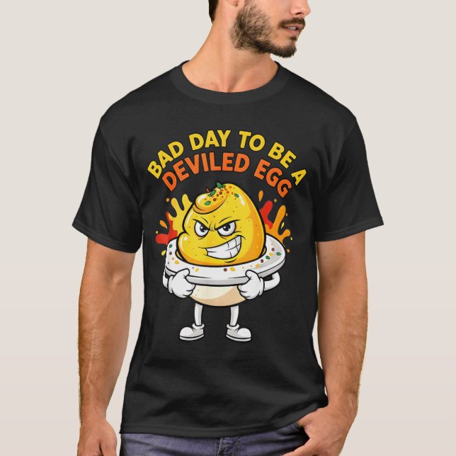 T-shirt Bad Day To Be A Deviled Egg Funny Thanksgiving Din (Devant)