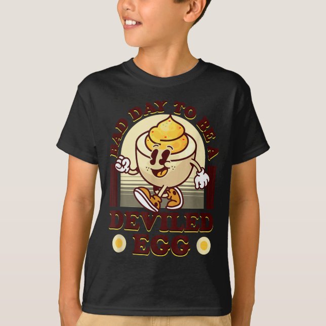 T-shirt Bad Day To Be A Deviled Egg Funny Thanksgiving Egg (Devant)