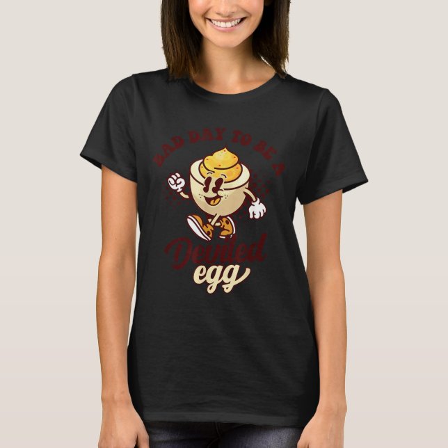 T-shirt Bad Day To Be A Deviled Egg Funny Thanksgiving Egg (Devant)
