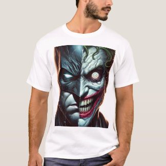 T-shirt Bad Joke Split Face Duality Art