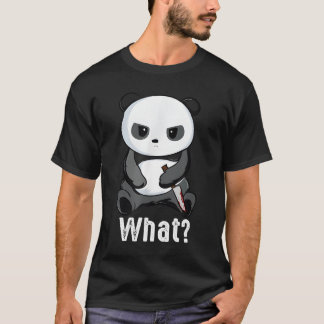 T-shirt Bad Panda Bear With Knife Fighting Panda