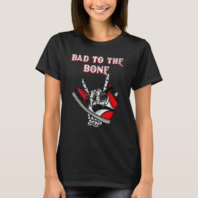T-shirt Bad To The Bone Skeleton 5 (Devant)