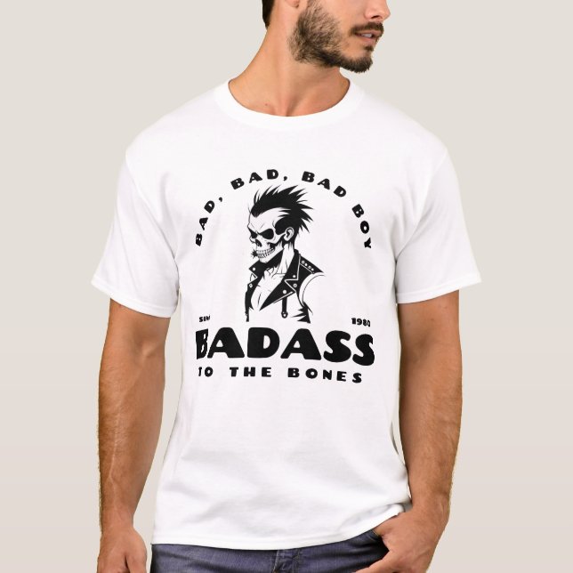 T-shirt Badass Aux Os (Devant)