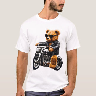 T-shirt Badass Biker Teddy Bear Art
