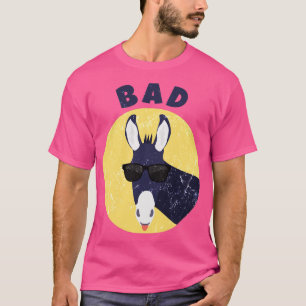 T-shirt Badass Donkey Funny Pun Graphisme Nouveauté déprim