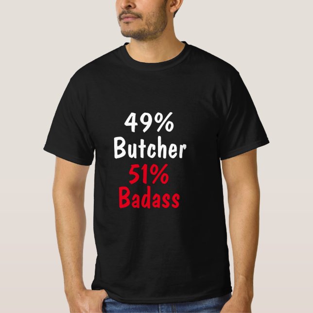 T-shirt Badass du boucher (Devant)