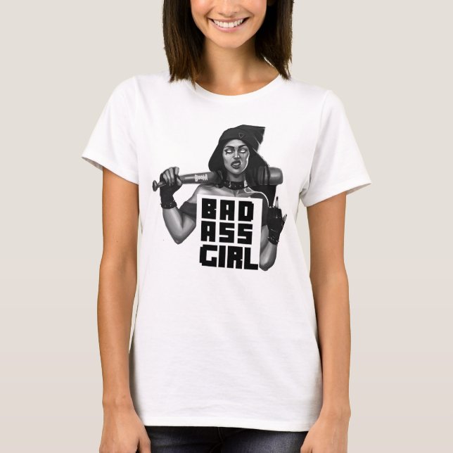 T-shirt Badass Girl (Devant)