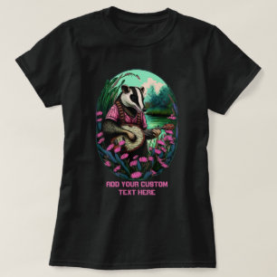 T-shirt Bade mignonne jouant un banjo, Amateurs de Badger
