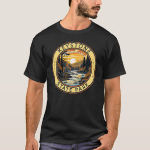 T-shirt Badge d'art de voyage Keystone State Park Pennsylv