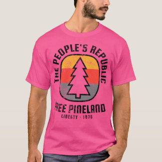 T-shirt Badge de camping gratuit Pineland Retro
