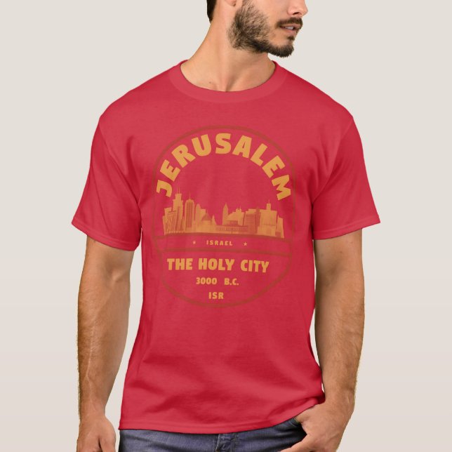 T-shirt Badge de la ville de Jérusalem Israël famille (Devant)
