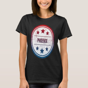 T-shirt Badge de la ville rétro cool de Phoenix