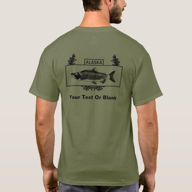 T-shirt Badge de pêcheur de combat de l'Alaska (Dos)