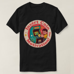 T-shirt Badge de pièce d'arcade Pixel Art – Inspiration de