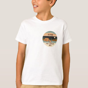 T-shirt Badge de première sortie en camping