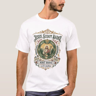 T-shirt Badge de scout Jésus Badge de mérite Jésus Badge d