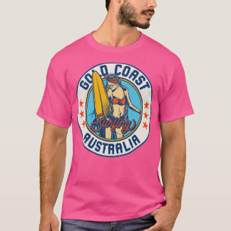 T-shirt Badge de surf vintage pour Gold Coast Australie
