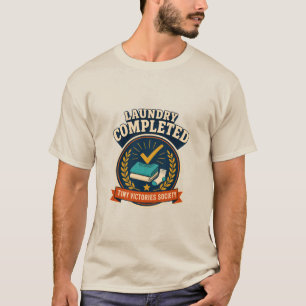 T-shirt Badge de Victoire Rétro pour Lessive Terminée