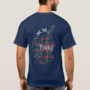 T-shirt Badge du jeune clan & Carte du tarte écossais T-sh