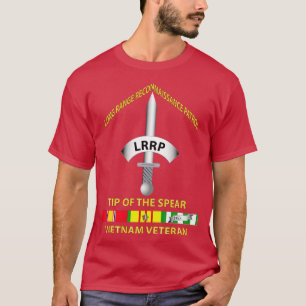T-shirt Badge LRRP Conseil du Spear Vietnam Vet w SVC