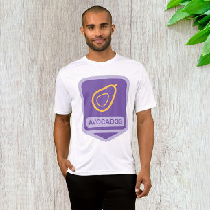 T-shirt Badge minimaliste Avocado en violet et or
