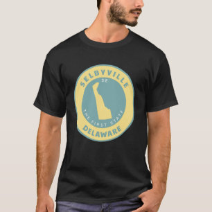 T-shirt Badge rond de drapeau de Selbyville Delaware DE So