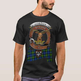 T-shirt Badge Tartan Ecosse Clan amp Gordon