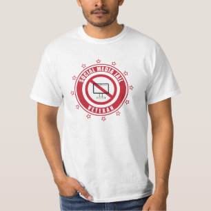 T-shirt Badge vétéran de la prison des médias sociaux