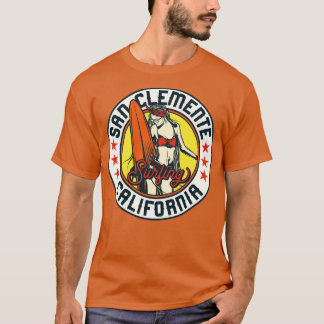 T-shirt Badge vintage de surf pour San Clemente California