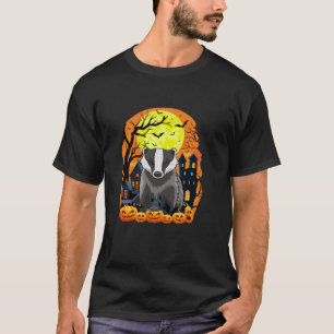 T-shirt Badger Avec Citrouilles Drôle Effrayant Halloween