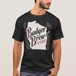 T-shirt Badger Brew Retro Defunct Wisconsin Breweriana