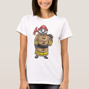 T-shirt Badger Firefighter Ax Service d'incendie