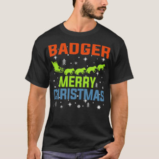 T-shirt Badger Joyeux Cadeaux de Noël Doux laid