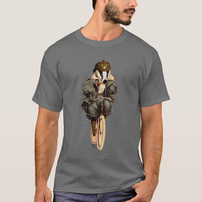 T-shirt Badger sur vélo Vintage (Devant)